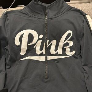 Pink quarter zip up pull over